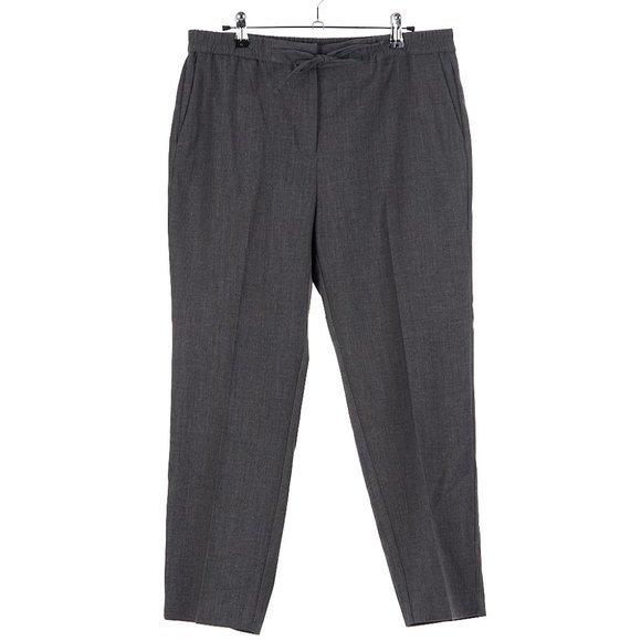 J Jill Gray Cropped Pants With Tie Size Medium - Picture 1 of 8